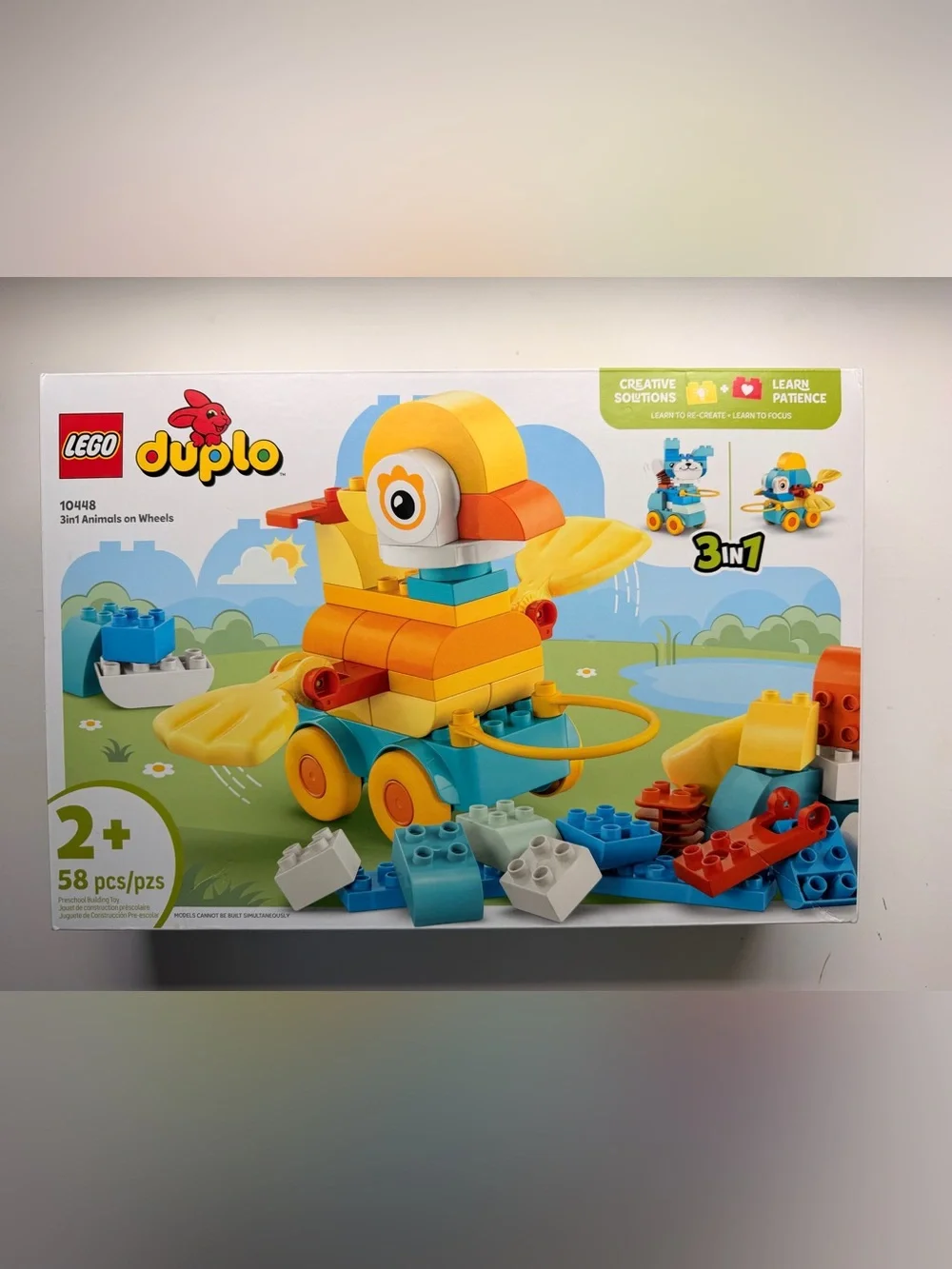 Lego Duplo 10448 3-in-1  Animal on Wheels Building Block set toddlers